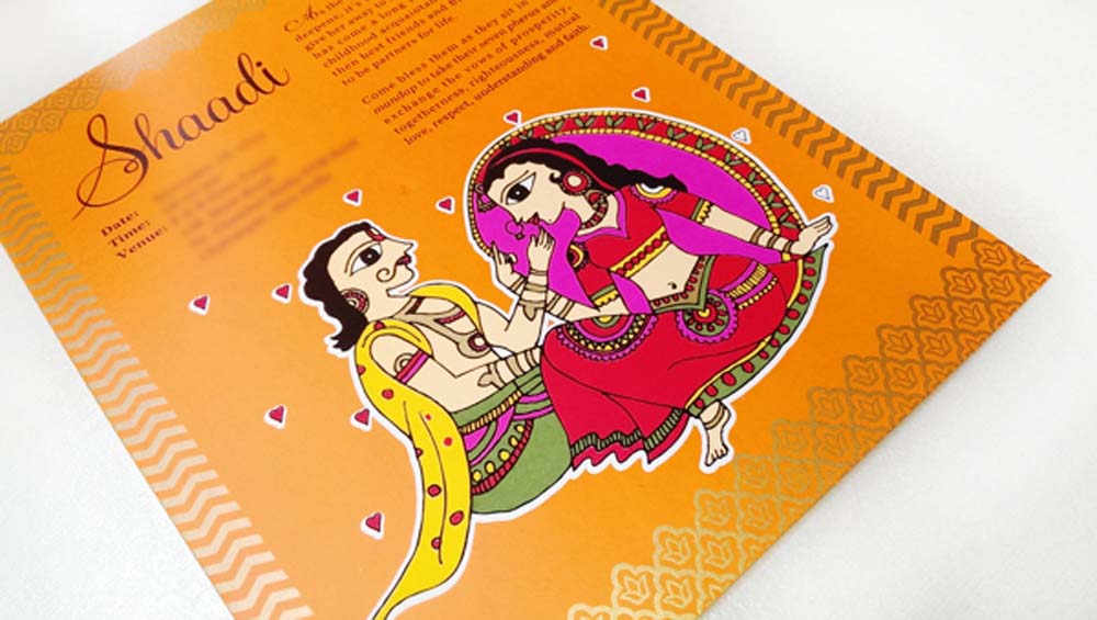 Madhubani Art Inspired Wedding Invite-9