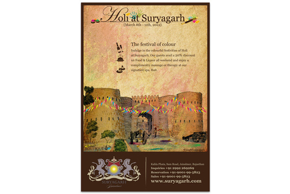 Suryagarh, Jaisalmer – Holi Emailers