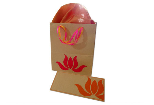 Lotus Wedding Invite bag