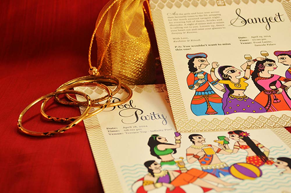 Madhubani Art Inspired Wedding Invite-4