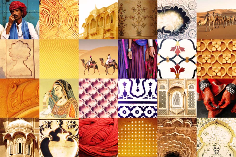 Inspiration - Rajasthani arches, Floral motifs, the desert, camels
