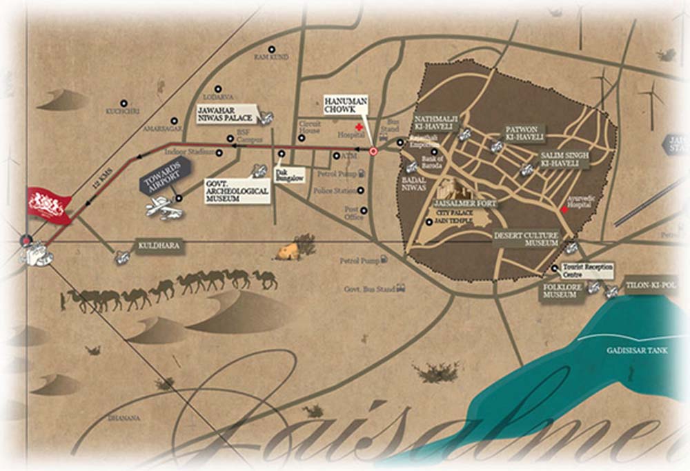 Suryagarh Jaisalmer map design-3
