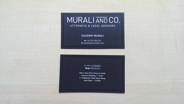 Murali and Co.visiting card