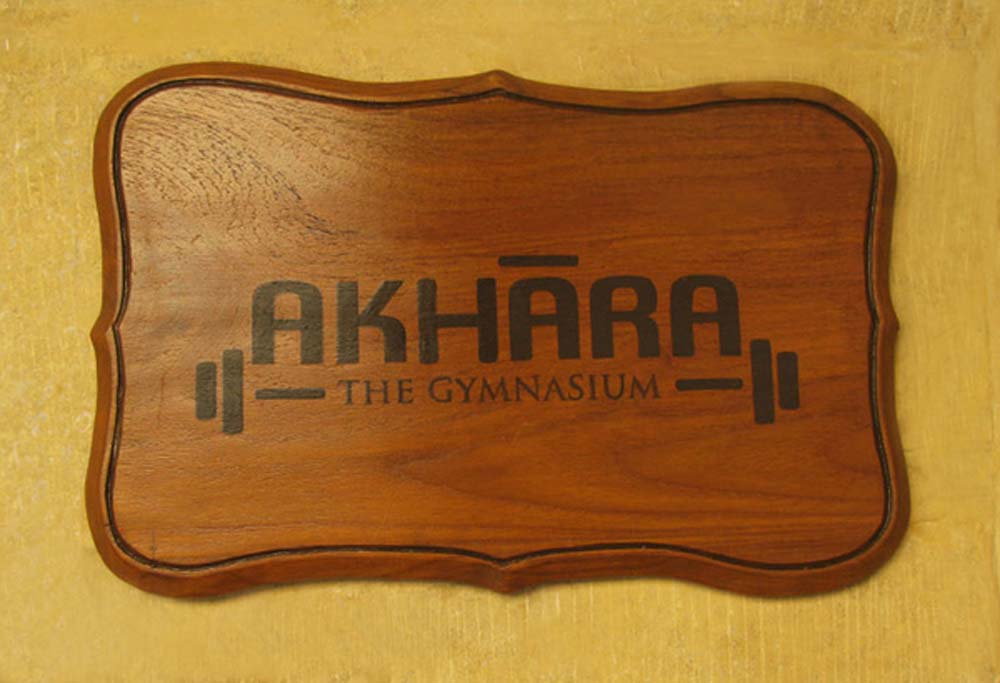 Wooden Sign Boards (the gymnasium)