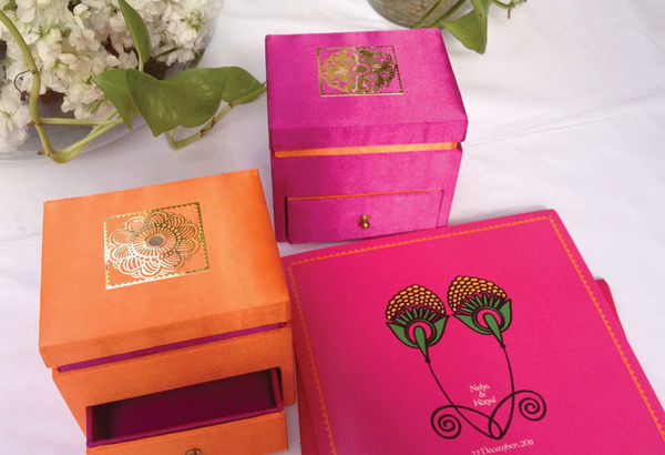 Mehendi inspired wedding invite gift boxes-1