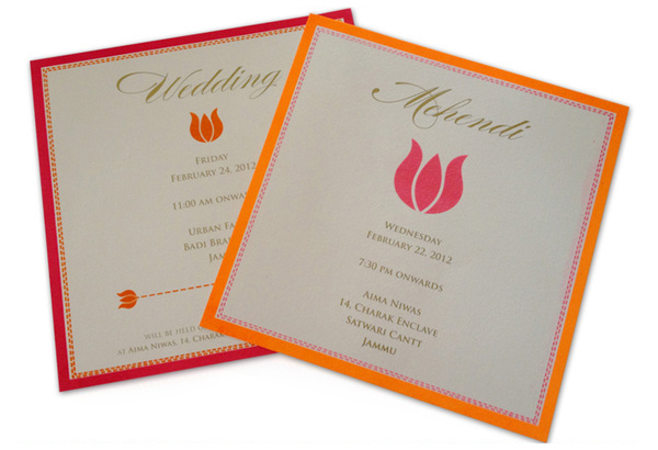 Lotus Wedding Invite card-5