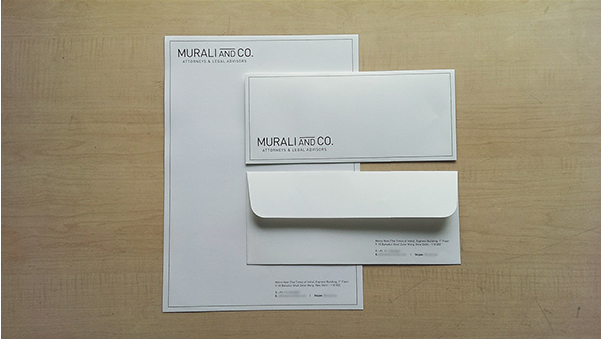 Murali and Co.letterhead