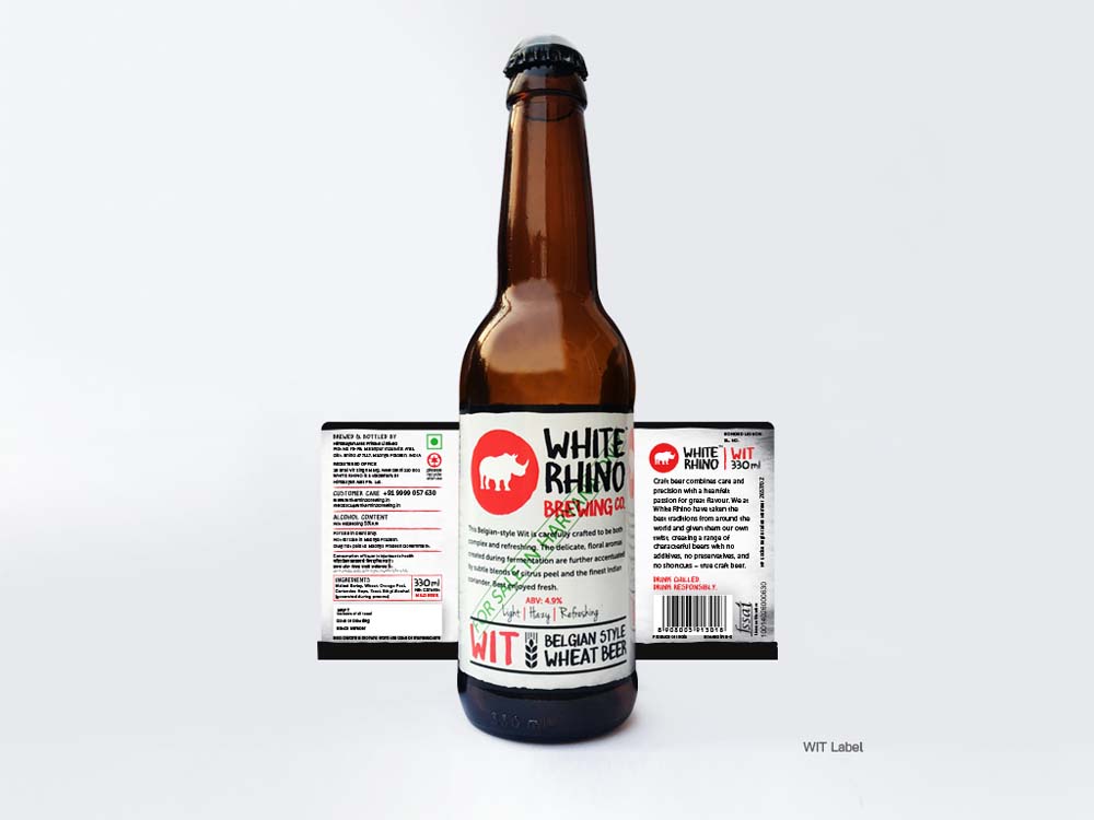 Beer Bottle Label for WIT