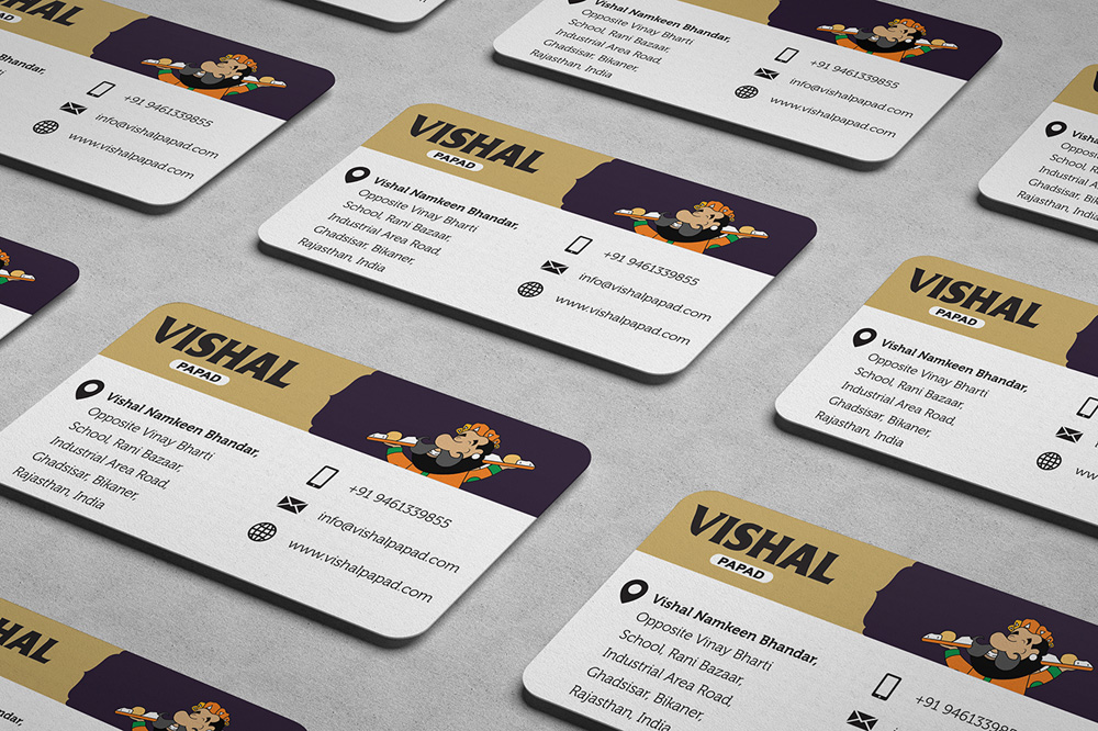 Rounded business card - Mockup