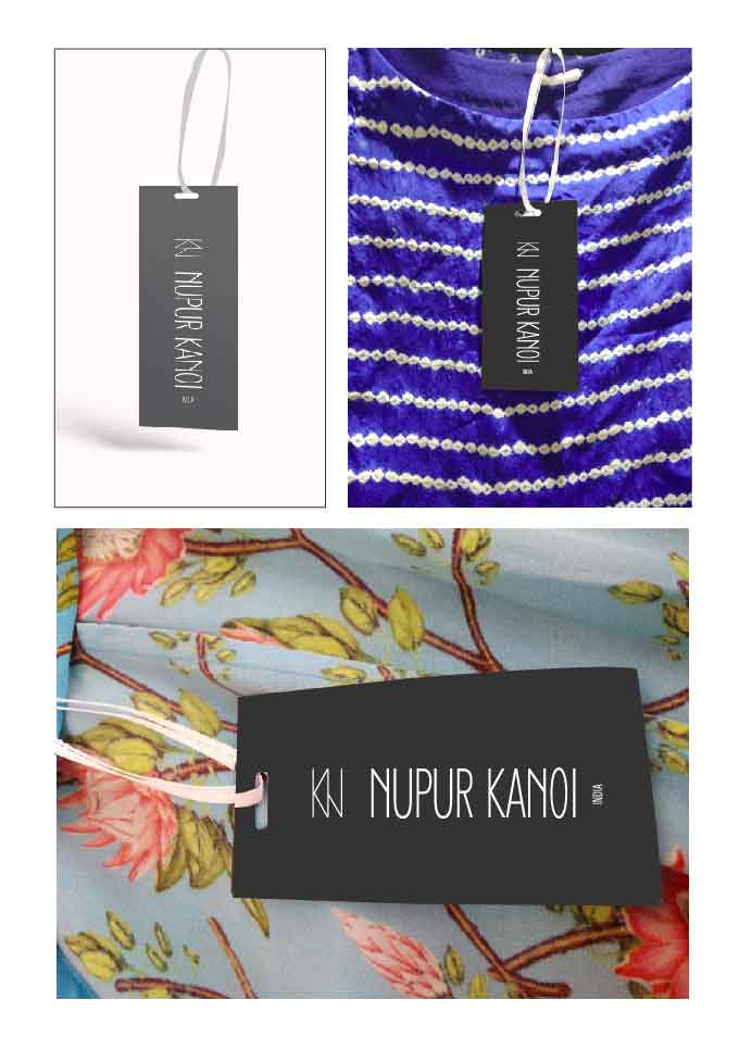 Nupur Kanoi Hang Tags on clothing